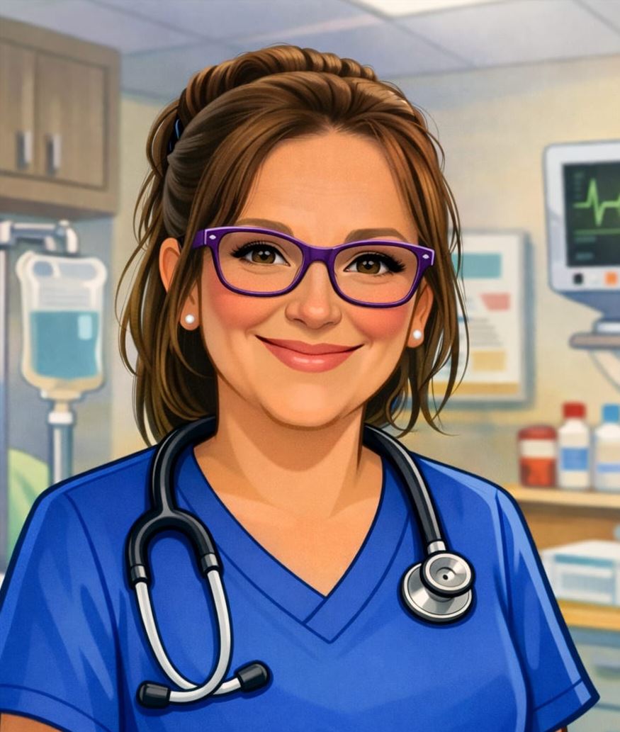 Caricature of Rebecca Bloore